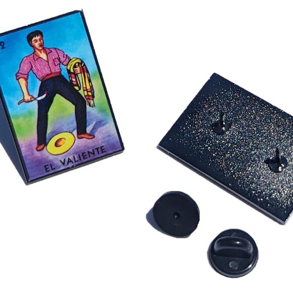 El Valiente Pin Loteria Pin For Caps Clothing Enamel Badge Mexican Game Pin - Picture 2 of 5